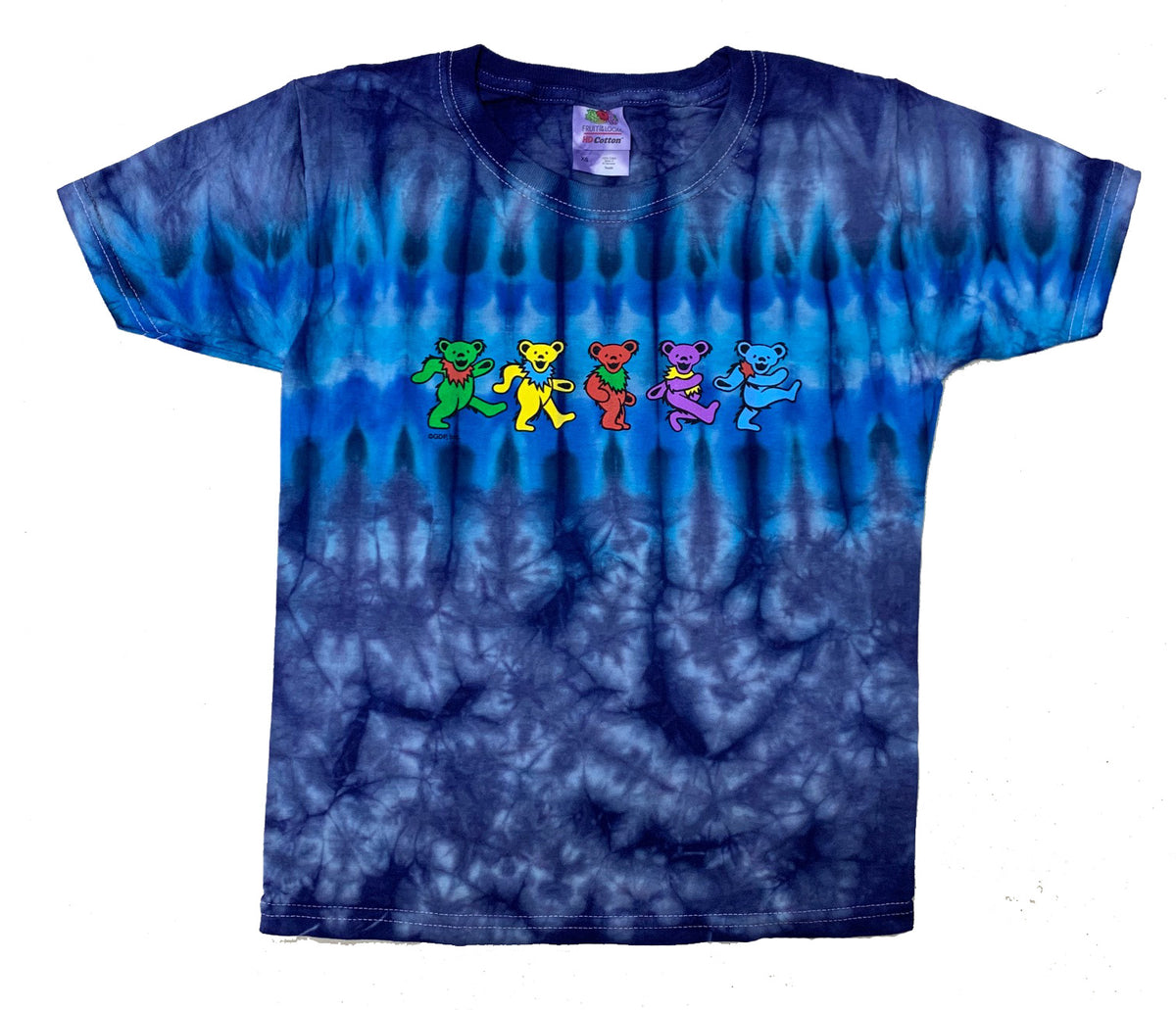 Grateful Dead Dancing Bears Tie Dye Long Sleeve Shirt Bears 