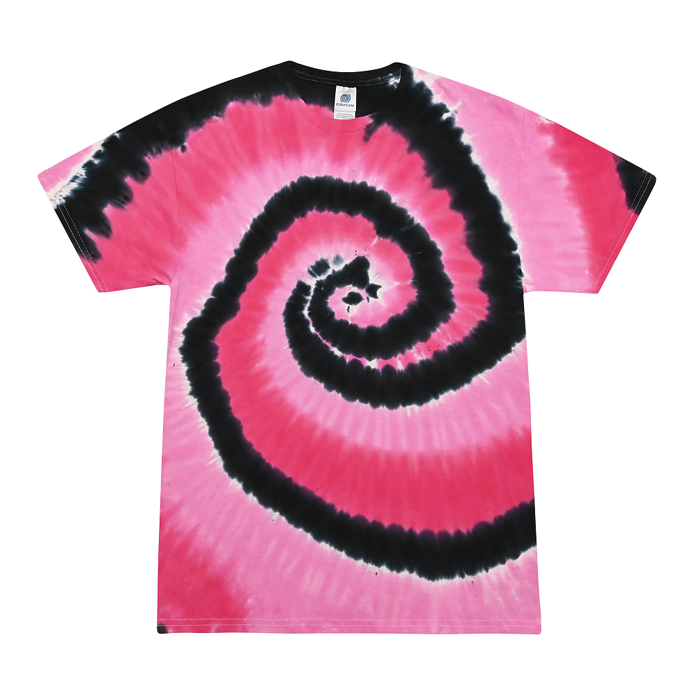 Pink Tie Dye T-shirt // Pink and Black Tie Dye T-shirt // Pink