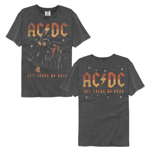 AC/DC Let There Be Rock Pepper Vintage Washed T-shirt Front and Back