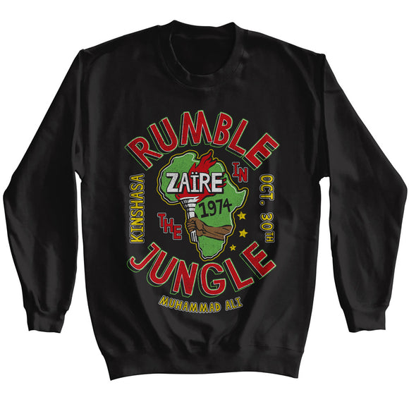 Muhammad Ali 1974 Rumble in the Jungle Black Sweatshirt