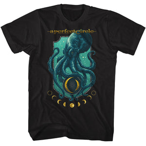 A Perfect Circle Octo Moon Phase Black T-shirt