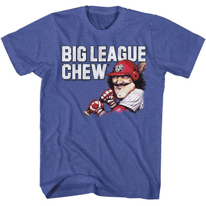 Big League Chew Vintage Moustache Royal Heather T-shirt