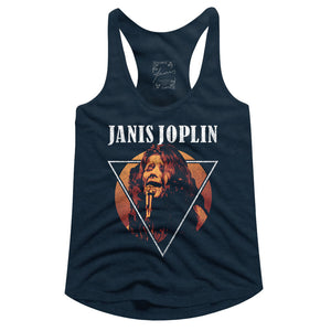 Janis Joplin Ladies Racerback Tanktop Sing Triangle Tank