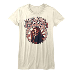 Janis Joplin Juniors T-Shirt Nouveau Circle Tee