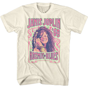 Janis Joplin Kozmic Blues Natural T-shirt