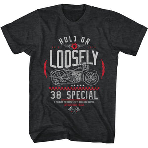 38 Special Hold On Loosely Black Heather Tall T-shirt