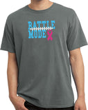 Breast Cancer T-shirt Battle Mode Pigment Dyed Tee - Yoga Clothing for You