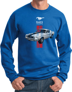 Ford Mustang Sweatshirt Red Stripe 50 Years - Yoga Clothing for You