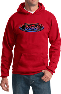 Ford Oval Hoodie Distressed Logo - Yoga Clothing for You