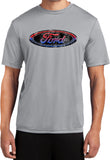 Ford Oval T-shirt Distressed Logo Moisture Wicking Tee - Yoga Clothing for You
