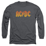 AC/DC Orange Gradient Logo Charcoal Long Sleeve Shirt - Yoga Clothing for You
