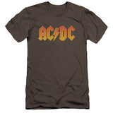 AC/DC Orange Gradient Logo Charcoal Premium T-shirt - Yoga Clothing for You