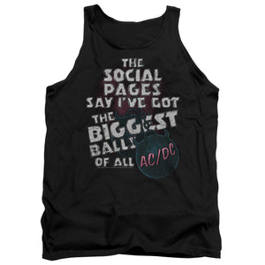 AC/DC Big Balls Song Lyrics Black Tank Top - Yoga Clothing for You