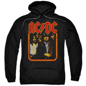 AC/DC Distressed Group Photo Black Pullover Hoodie - Yoga Clothing for You