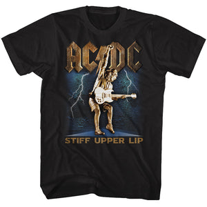 AC/DC Stiff Upper Lip Album Black Tall T-shirt - Yoga Clothing for You