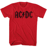 AC/DC Vintage Logo Red Tall T-shirt - Yoga Clothing for You