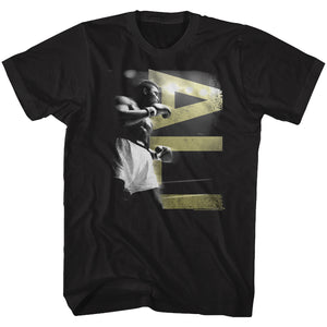 Muhammad Ali Tall T-Shirt In Ring Ready To Fight Black Tee - Yoga Clothing for You
