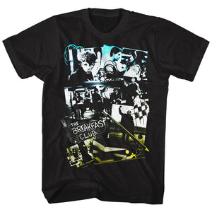 The Breakfast Club Scene Collage Black Tall T-shirt - Yoga Clothing for You