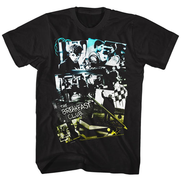 The Breakfast Club Scene Collage Black T-shirt - Yoga Clothing for You