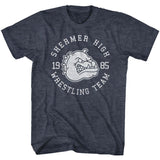 The Breakfast Club Shermer High Wrestling Team Navy Heather T-shirt - Yoga Clothing for You
