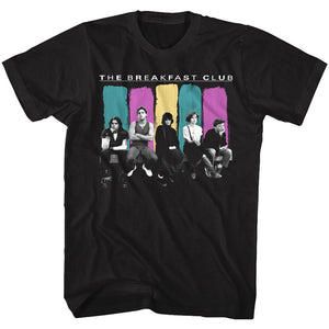 The Breakfast Club Characters Sitting Black T-shirt - Yoga Clothing for You