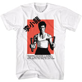 Bruce Lee Success is a Journey White Tall T-shirt - Yoga Clothing for You