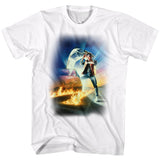 Back to the Future Poster Art White Tall T-shirt - Yoga Clothing for You