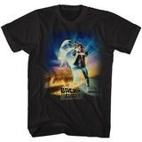 Back to the Future Movie Poster Black T-shirt - Yoga Clothing for You