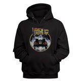 Back to the Future DeLorean Backside Black Pullover Hoodie - Yoga Clothing for You