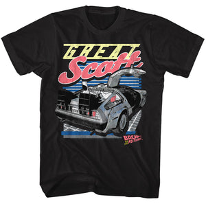 Back to the Future Great Scott Black Tall T-shirt - Yoga Clothing for You