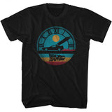 Back to the Future Vintage Clock Black Tall T-shirt - Yoga Clothing for You