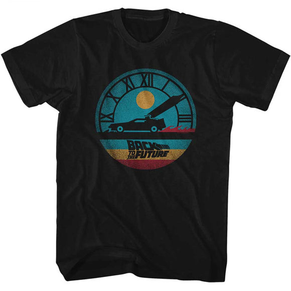 Back to the Future Vintage Clock Black T-shirt - Yoga Clothing for You