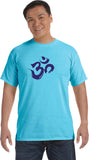 Purple Brushstroke AUM Pigment Dye Yoga Tee Shirt - Yoga Clothing for You