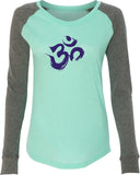Purple Brushstroke AUM Preppy Patch Yoga Tee Shirt - Yoga Clothing for You