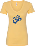Royal Brushstroke AUM Ideal V-neck Yoga Tee Shirt - Yoga Clothing for You