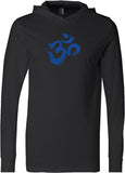 Royal Brushstroke AUM Lightweight Yoga Hoodie Tee Shirt - Yoga Clothing for You