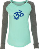 Royal Brushstroke AUM Preppy Patch Yoga Tee Shirt - Yoga Clothing for You