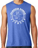 Mens Penguin Power Fitness Muscle Gym Shirt - Yoga Clothing for You