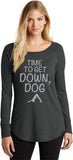 It's Time to Get Down, Dog Triblend Long Sleeve Tunic - Yoga Clothing for You