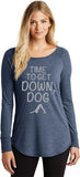 It's Time to Get Down, Dog Triblend Long Sleeve Tunic - Yoga Clothing for You