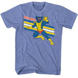 Masters of the Universe Mer-Man Character Pose Blue Heather T-shirt