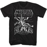 Masters of the Universe He-Man Power Black and White Black T-shirt