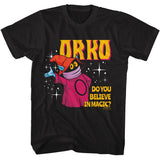Masters of the Universe Orko Do You Believe in Magic Black T-shirt
