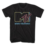 MTV Neon Logo Black Tall T-shirt - Yoga Clothing for You
