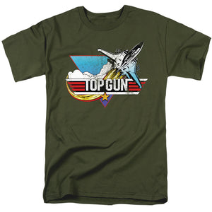 Top Gun T-Shirt Vintage Logo Military Tee - Yoga Clothing for You