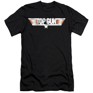 Top Gun Premium Canvas T-Shirt Logo Black Tee - Yoga Clothing for You