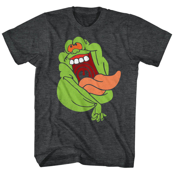 The Real Ghostbusters T-Shirt Slimer Black Heather Tee