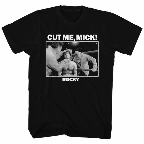 Rocky T-Shirt Cut Me Mick Portrait Black Tee - Yoga Clothing for You