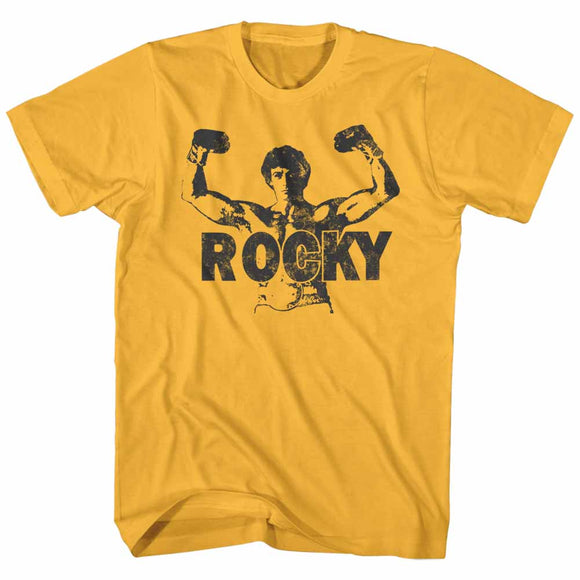 Rocky T-Shirt Distressed Flexing Muscles Ginger Tee - Yoga Clothing for You
