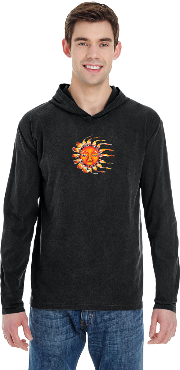 Sleeping Sun Pigment Hoodie Yoga Tee Shirt - Yoga Clothing for You